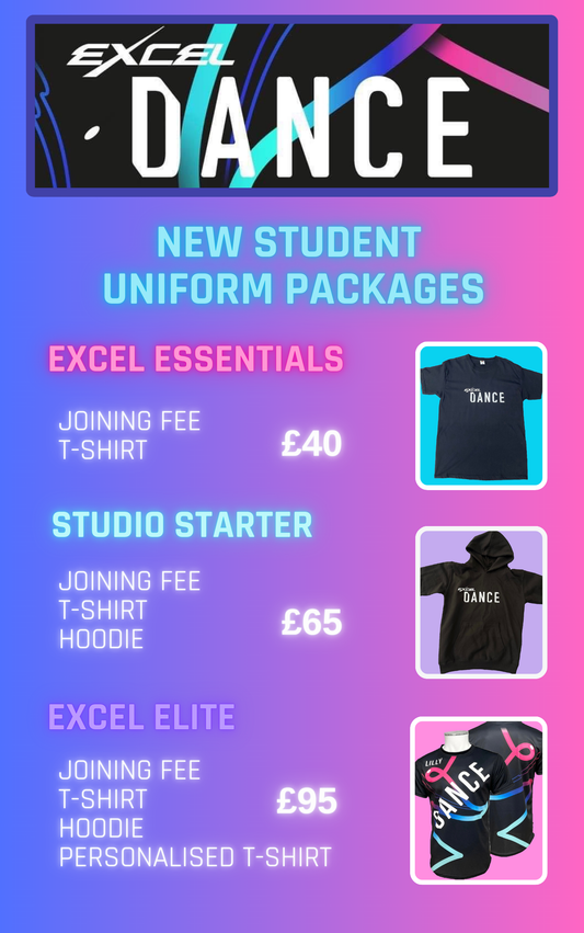 Excel Dance New Students: Joining package options